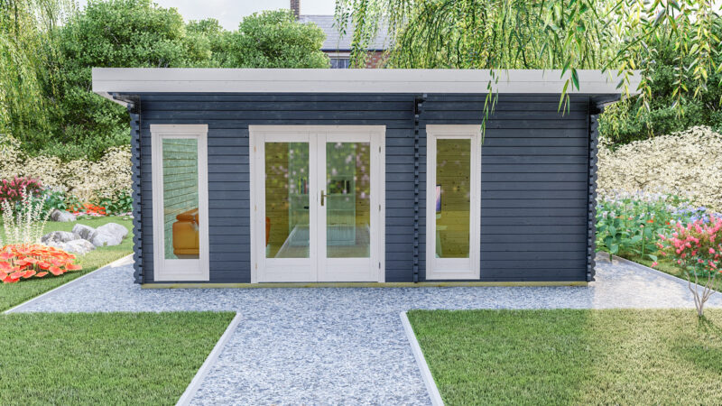 Gartenhaus 3Raum mit Flachdach 40 mm NWH Dorsten 40212 Gartenzauber GmbH