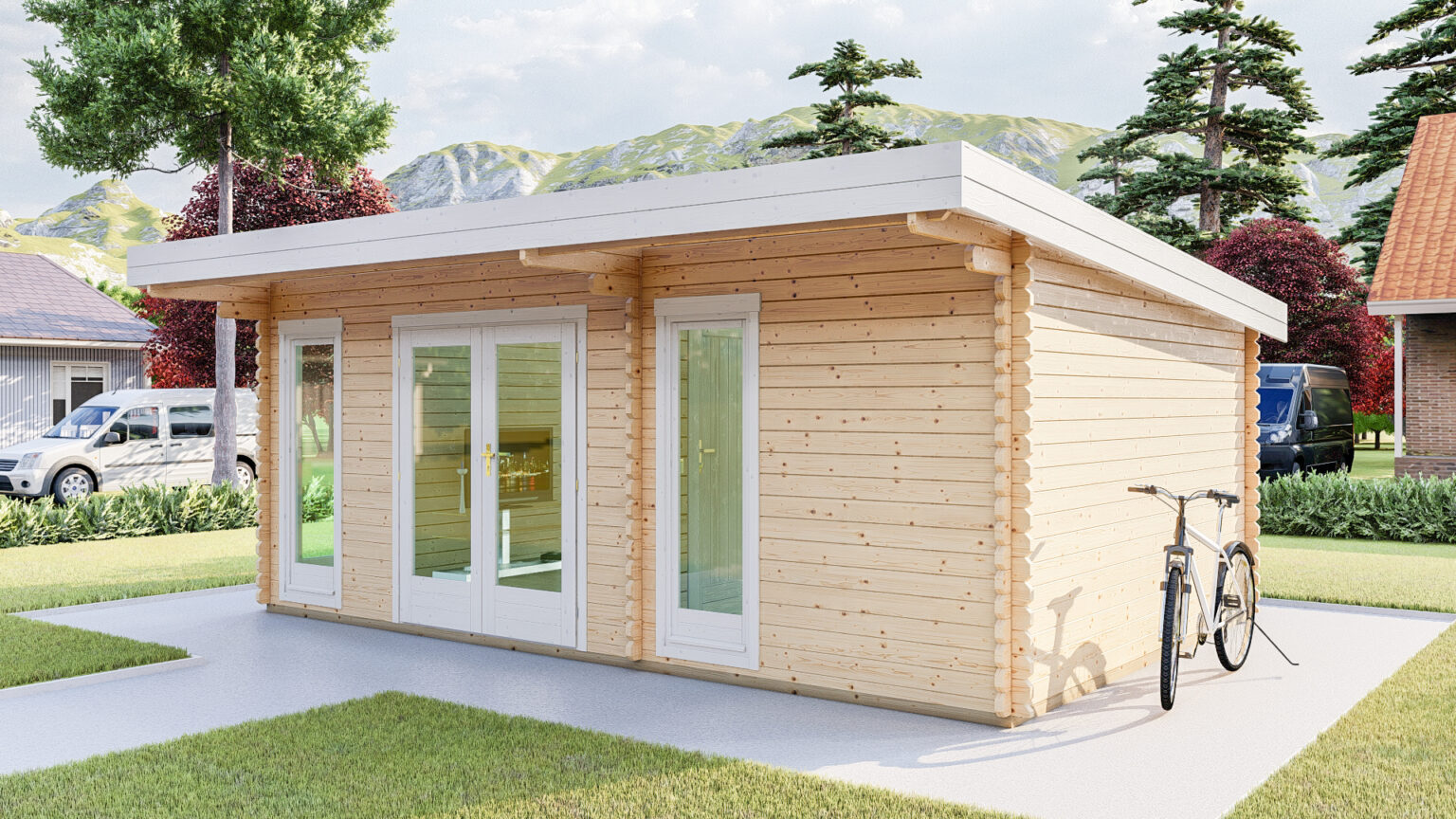 Gartenhaus Flachdach 2Raum 40 mm NWH Dorsten 40213 Gartenzauber GmbH