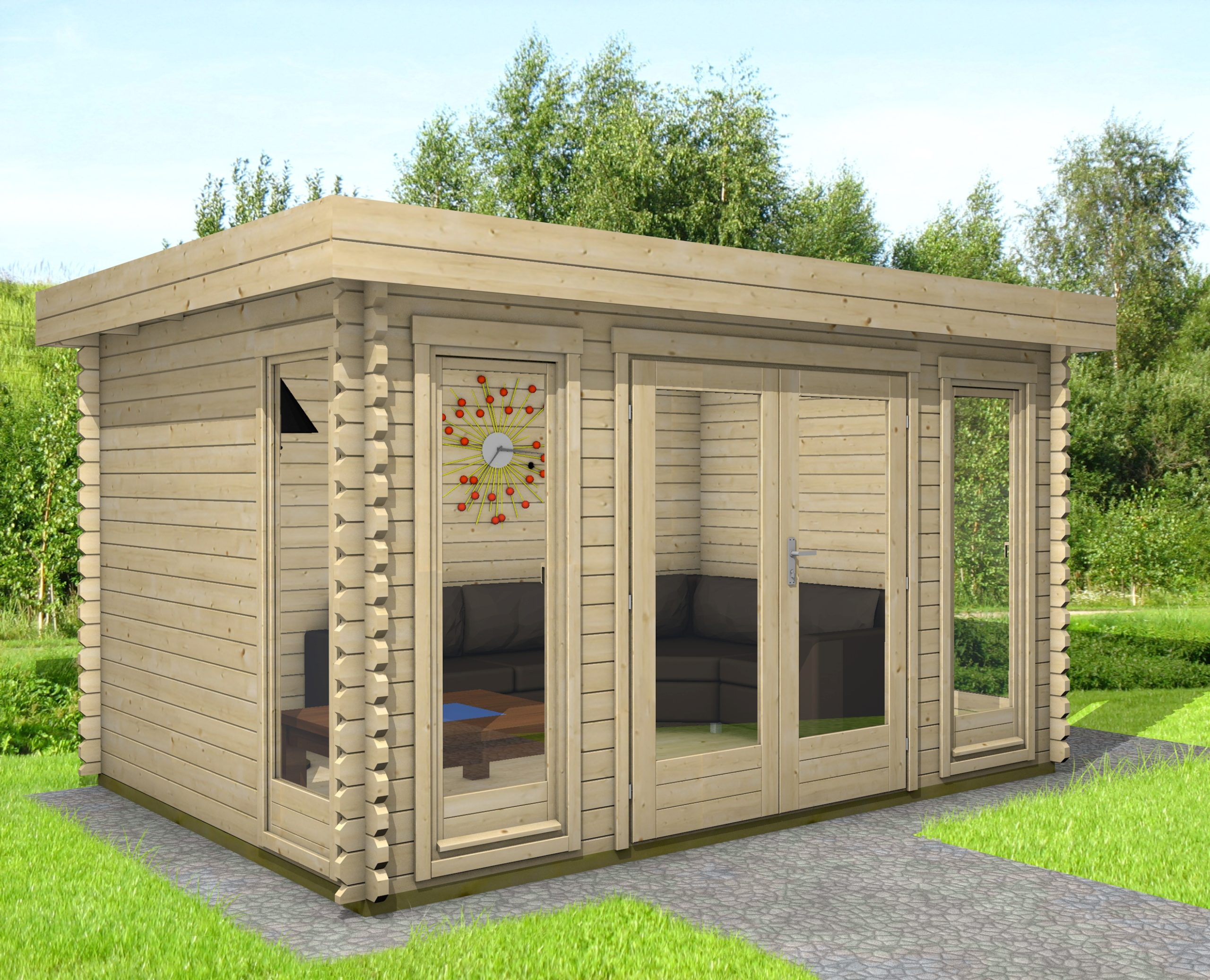 Gartenhaus Flachdach 40 mm NWH Melle 40207 Gartenzauber GmbH