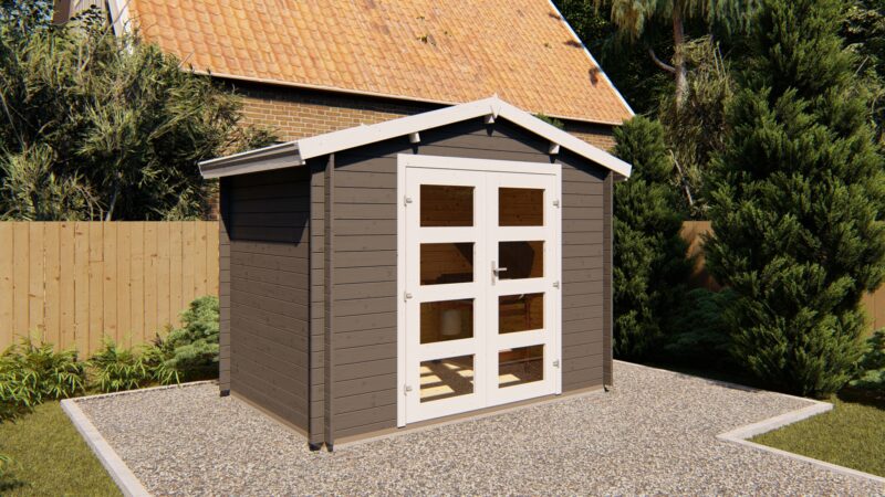 Gartenhaus Holz 28mm Mit Anbau Torremolinos Z Natur Inkl   3v1|386834507013|0